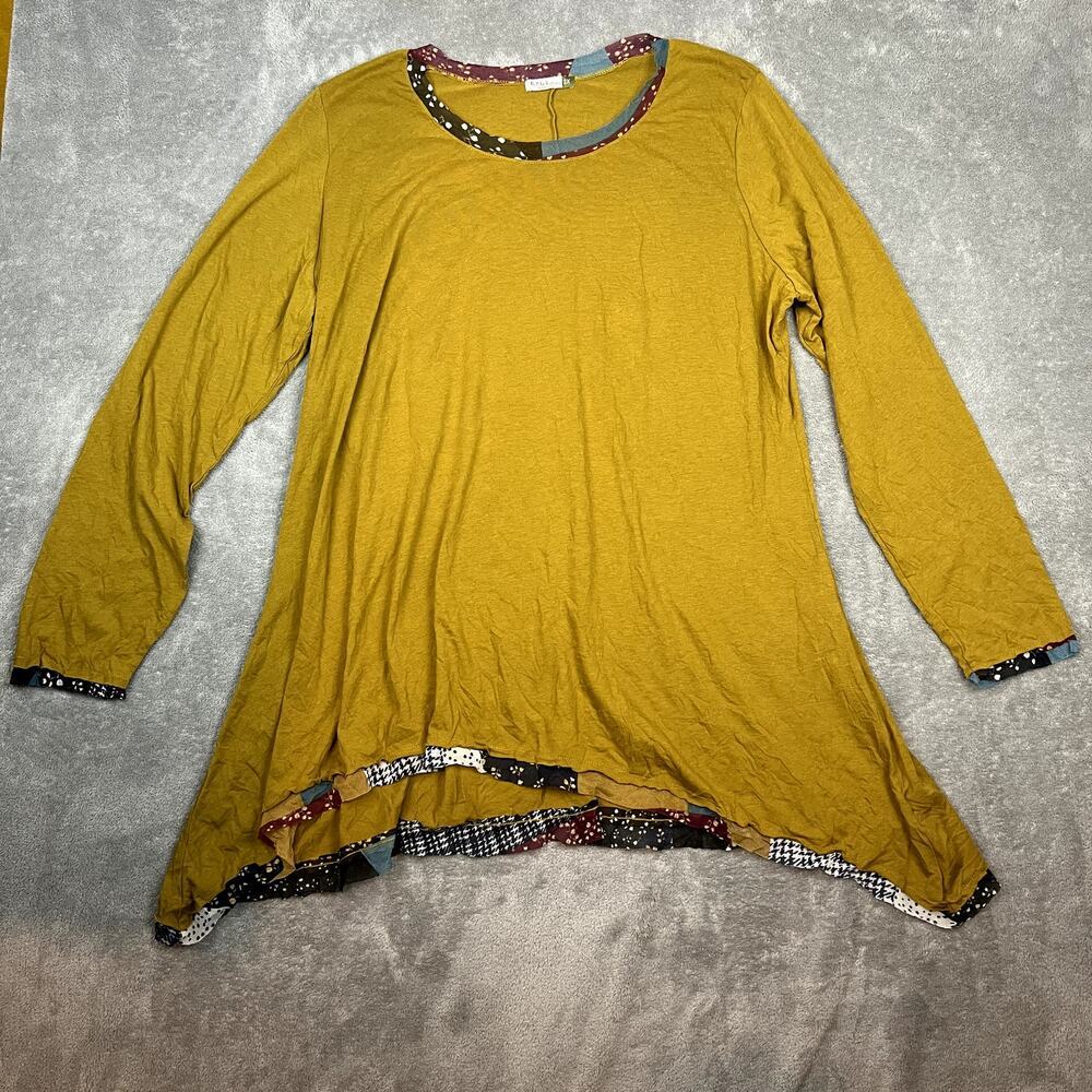 Chalet et Cici Top Womens 2X Artsy Blouse Boho Flowy Novelty Made in USA
